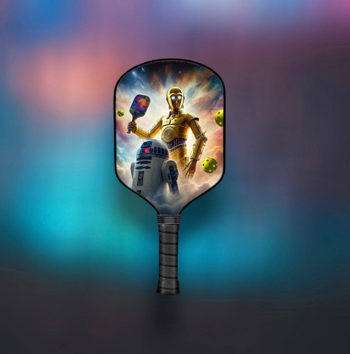 C3PO and R2D2 - Star Wars - Pickleball Paddle pickleball product, supplier image 1