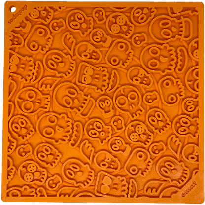 Zombie eMat - Enrichment Lick Mat for Dogs and Cats | Halloween Skull Design | SodaPup