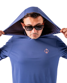 Performance Golf Hoodie - Wavy Stars and Stripes, product image 7