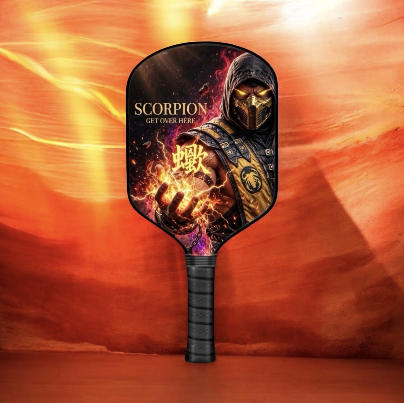 Mortal Kombat - Scorpion - Pickleball Paddle pickleball product, supplier image 1