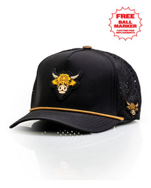 Highland Cow Black - Perforated Rope Hat, product image 1