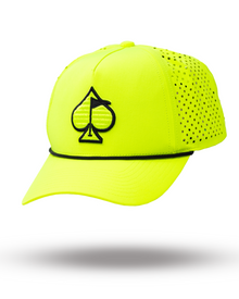 Perforated Rope Hat - Highlighter Yellow, product image 6