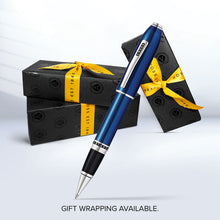 Peerless™ Polished Translucent Cobalt Blue Engraved Diamond Pattern with Polished Chrome Appointments and Swarovski Crystal Rollerball Pen