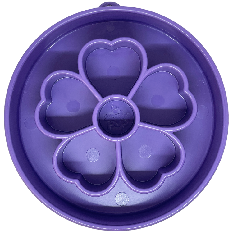 Flower eBowl Deep Slow Feeder Dog Bowl for Enrichment | USA Made