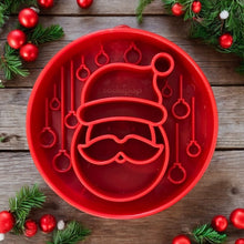 Santa Christmas eBowl Deep Slow Feeder Dog Bowl for Enrichment | USA Made