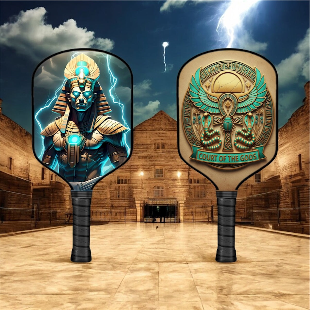 Ancient Egyptian Gods - Osiris - Pickleball Paddle pickleball paddle design, product view 1