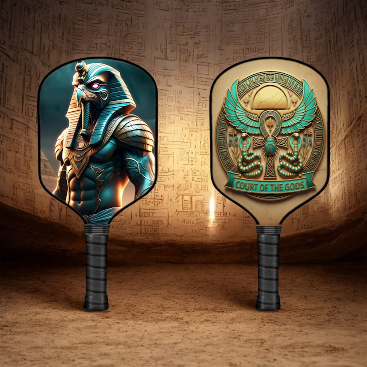 Ancient Egyptian Gods - Horus - Pickleball Paddle pickleball product, supplier image 1