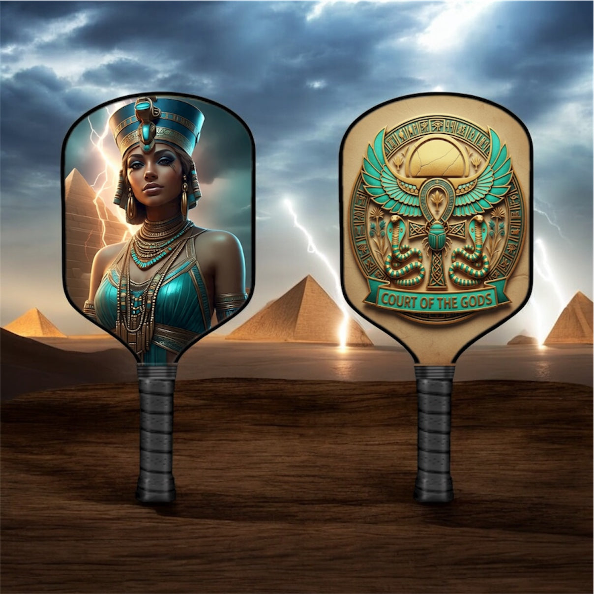 Ancient Egyptian Gods - Isis - Pickleball Paddle pickleball paddle design, product view 1