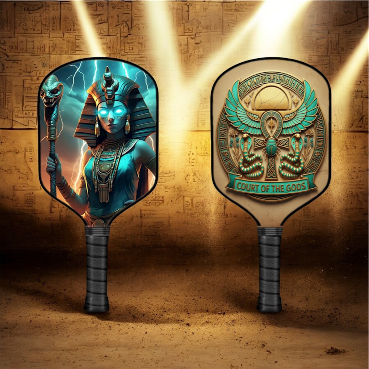 Ancient Egyptian Gods - Wadjet - Pickleball Paddle pickleball paddle design, product view 1