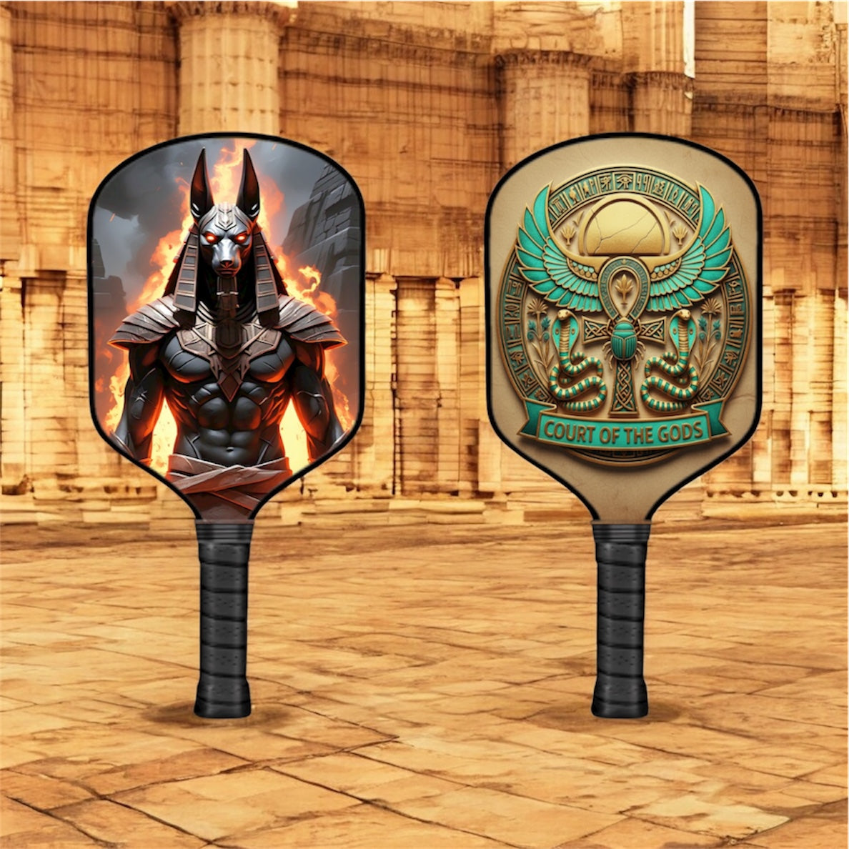Ancient Egyptian Gods - Anubis - Pickleball Paddle pickleball product, supplier image 1