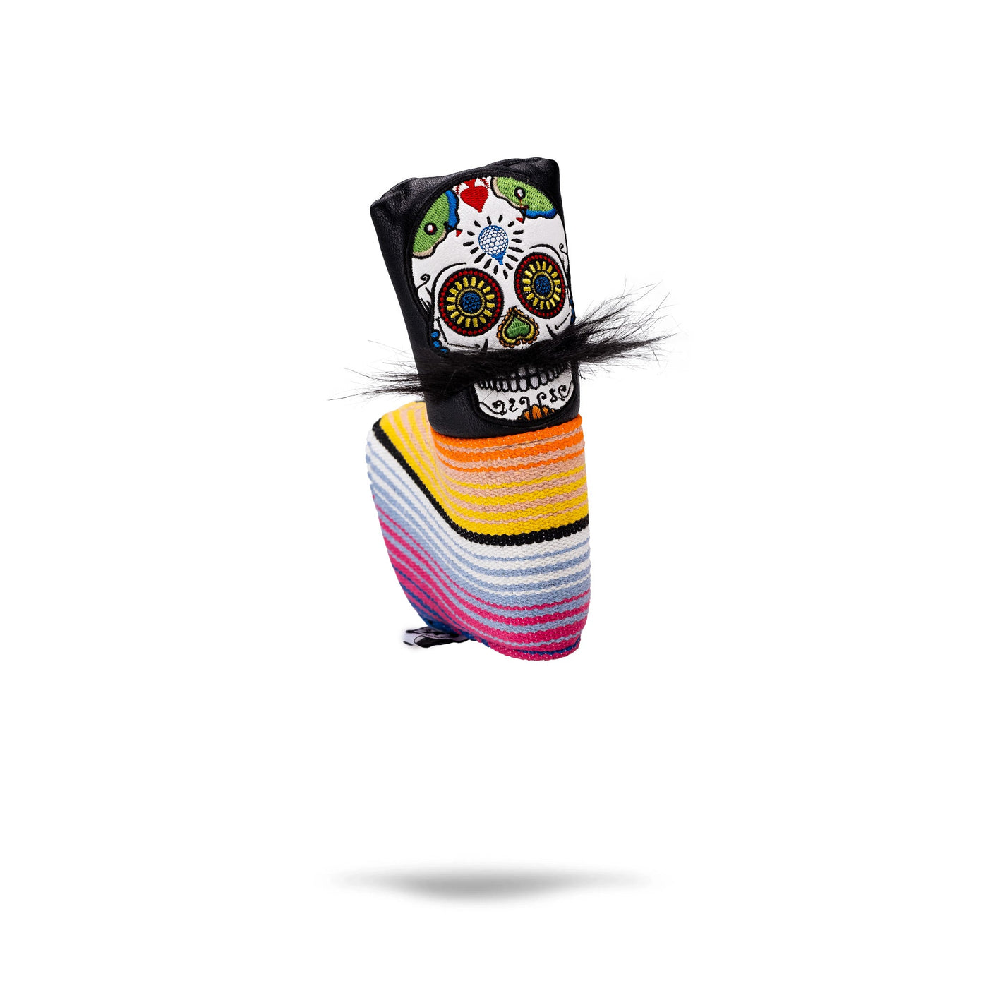 Mustache Sugar Skull - Blade Putter Cover Black, product image 1