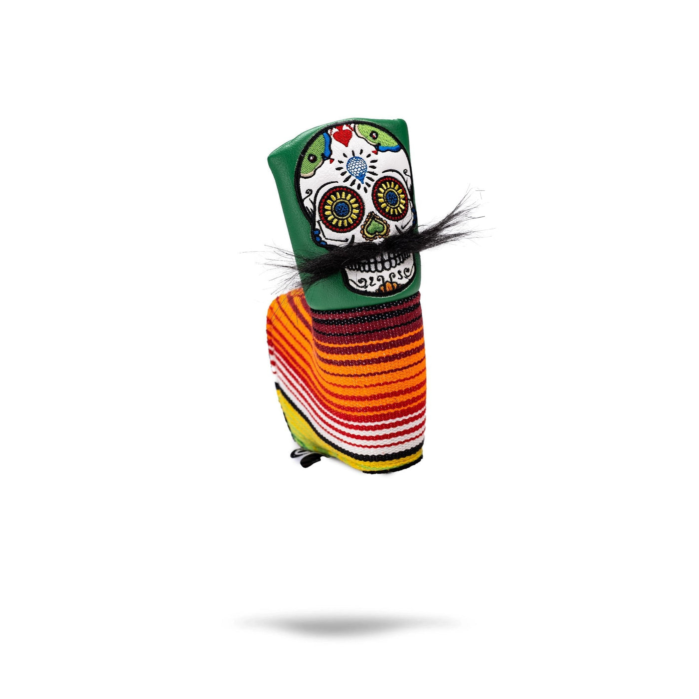 Mustache Sugar Skull - Blade Putter Cover Green, product image 1