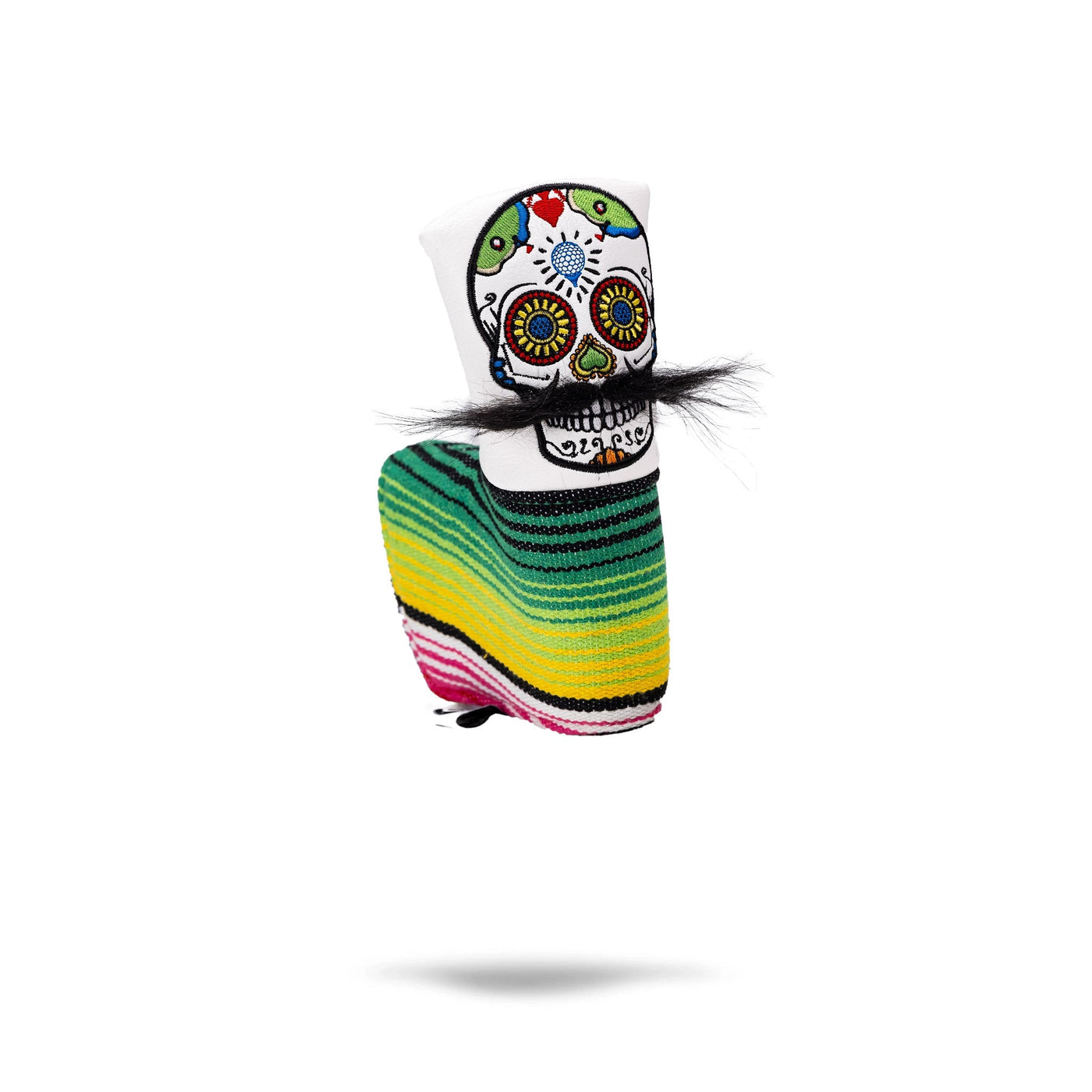 Mustache Sugar Skull - Blade Putter Cover White, product image 1