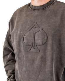 Embossed Spade Crewneck - Washed Iron, product image 2