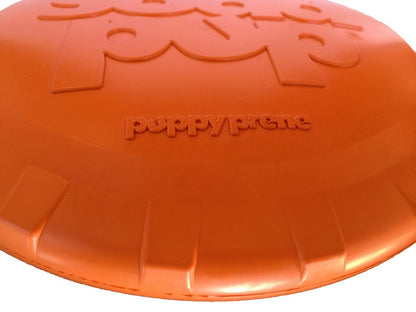 Bottle Top Flyer Rubber Frisbee for Dogs | Orange | Vet Approved | USA Made
