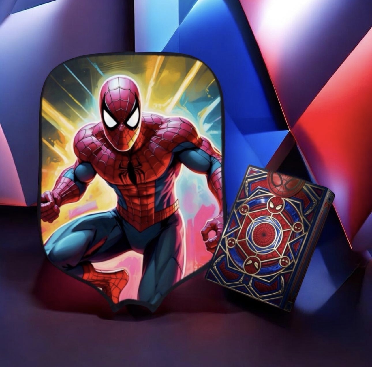 Spiderman Pickleball Paddle Cover & Playing Card Collectors Edition pickleball accessory, supplier image 1