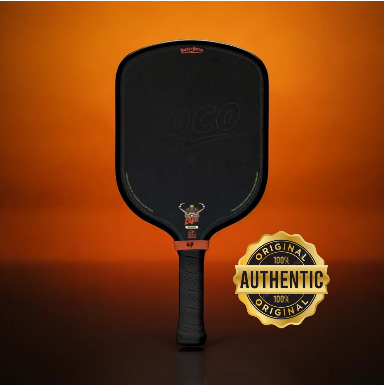 Bread & Butter LOCO Black  16mm Standard Pickleball Paddle pickleball product, supplier image 1