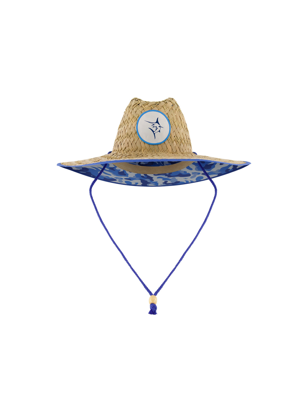 Marlin straw hat with water-camo design