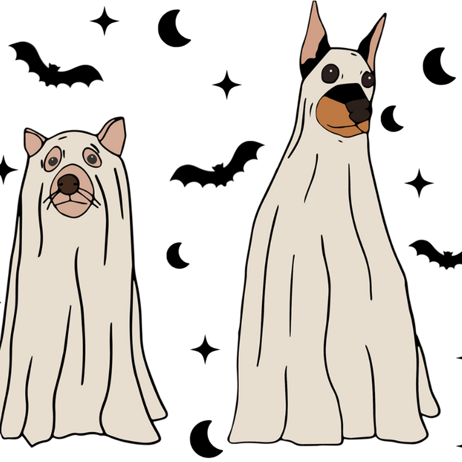 Ghost Dogs Halloween Glass Cups