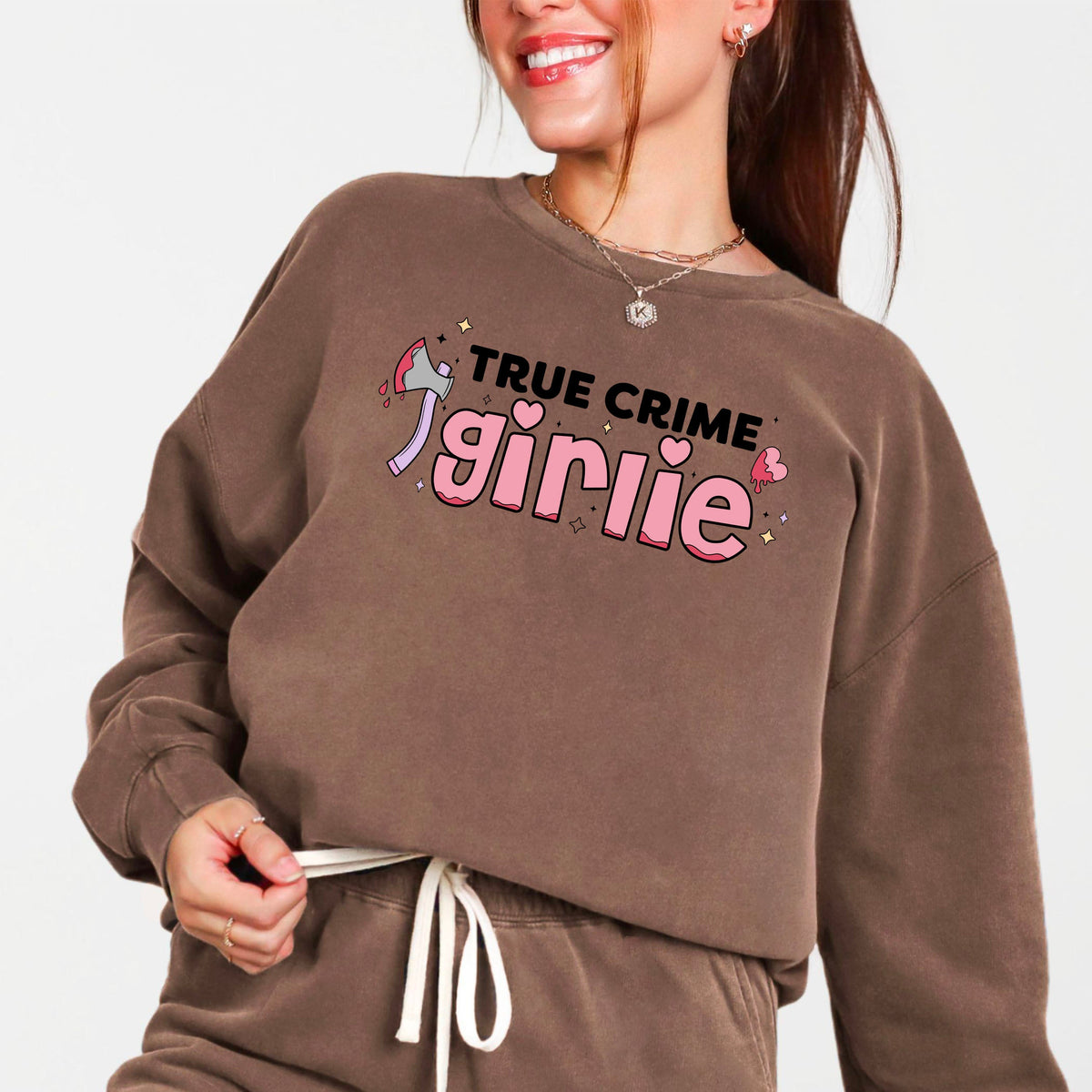 True Crime Girlie Book Lover Sweatshirt