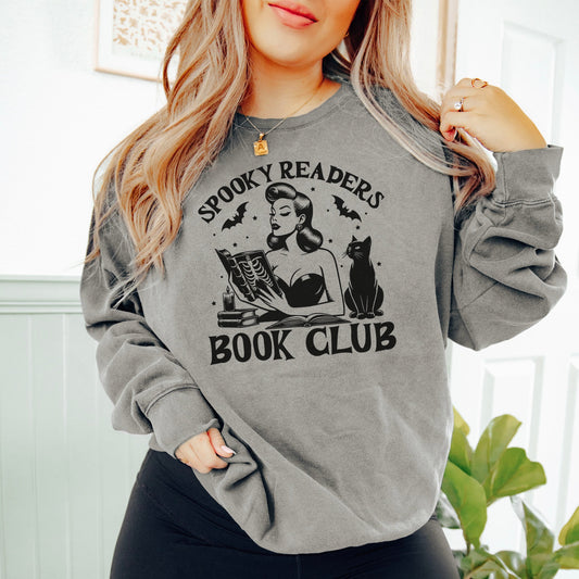 Spooky Readers Book Club Lightweight Sweatshirt