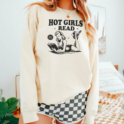 Hot Girls Read Book Lover Sweatshirt