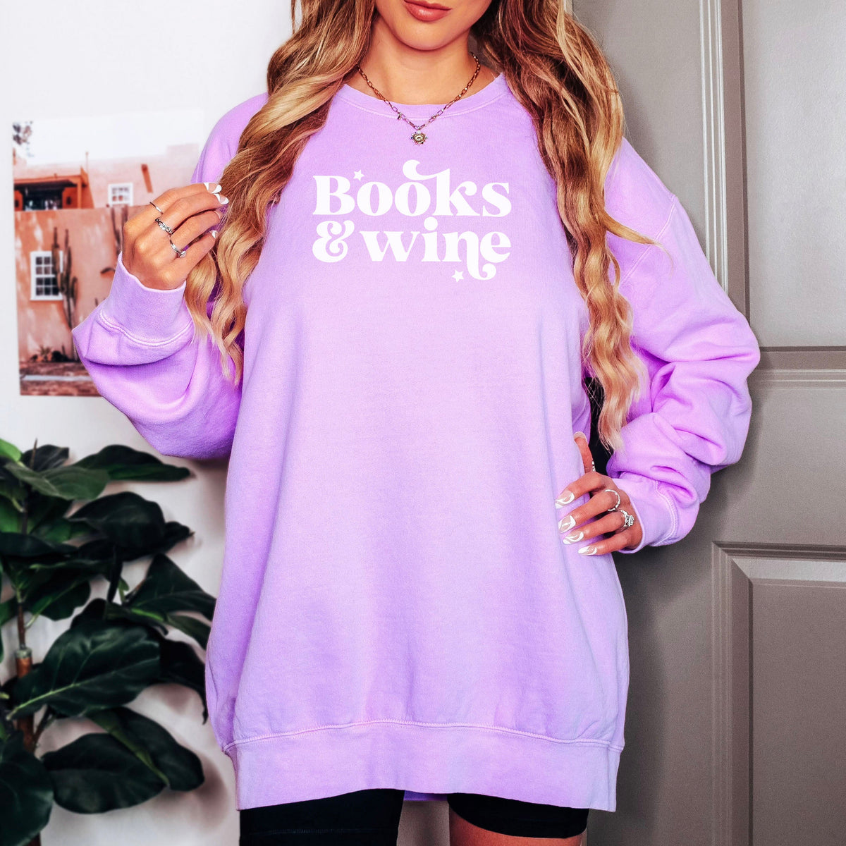 Books And Wine Book Lover Sweatshirt