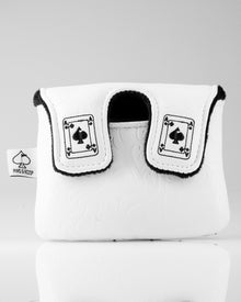 White Out Ace of Spades - Center Shaft Mallet Putter Cover, product image 3