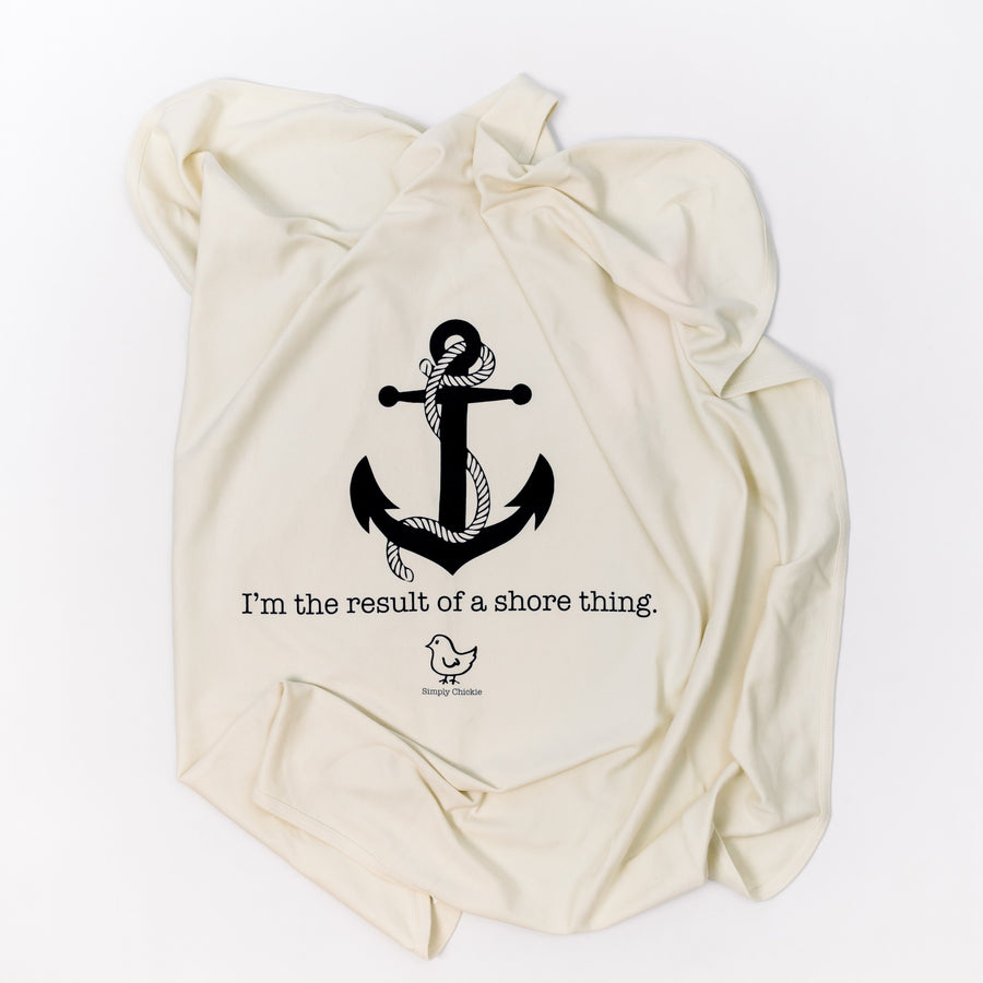 Shore Thing Nautical Anchor Baby Blanket
