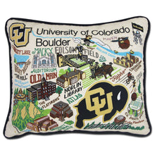 Boulder, University of Colorado Collegiate Embroidered Pillow by CatStudio