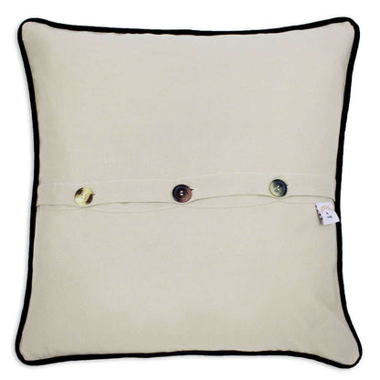 Buffalo Hand-Embroidered Pillow by CatStudio
