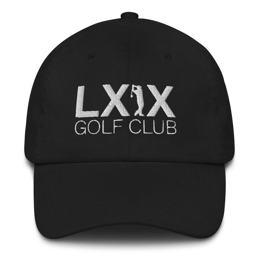 Swinger Logo Dad Hat - White Logo by LXIX GOLF CLUB