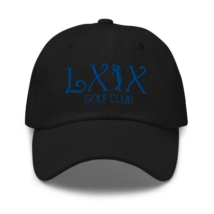 Curve Logo Dad Hat - Blue Logo by LXIX GOLF CLUB — view 2