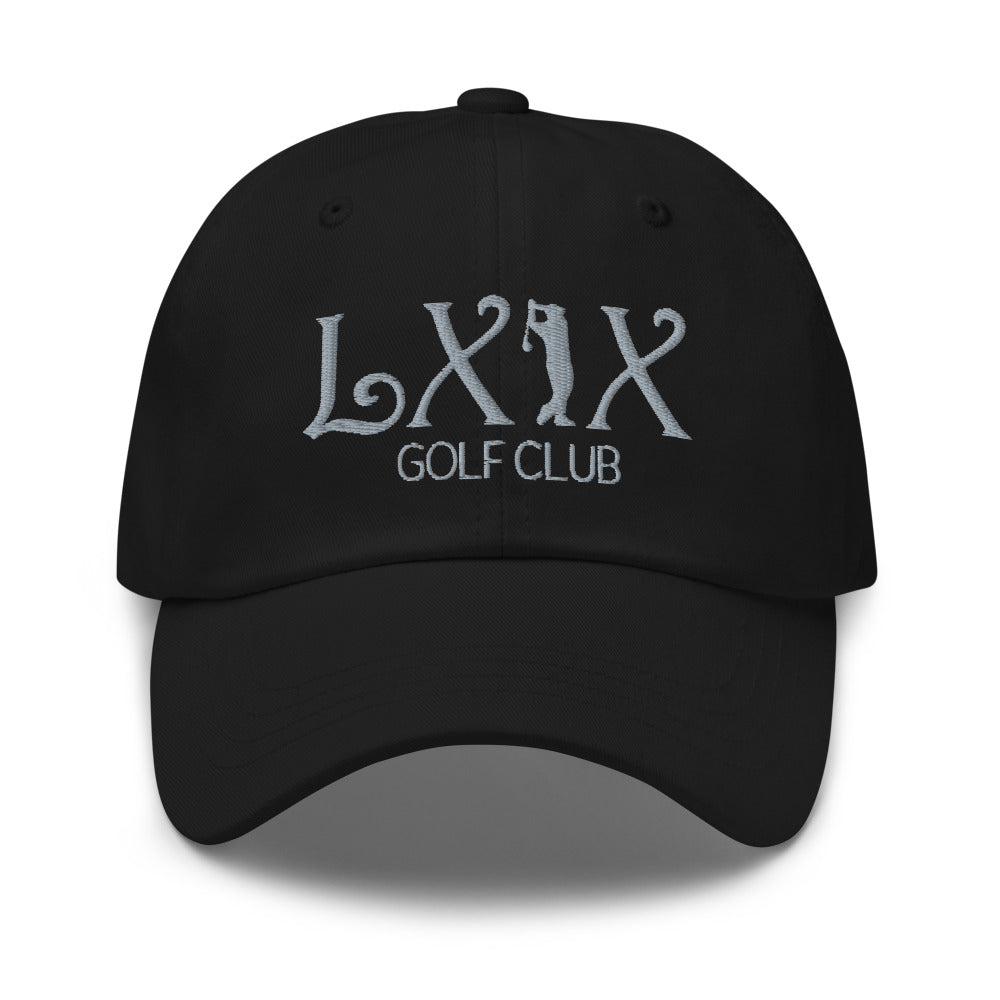 Curve Logo Dad Hat - Gray Logo by LXIX GOLF CLUB — view 2