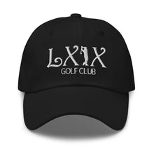 Curve Logo Dad Hat - White Logo by LXIX GOLF CLUB