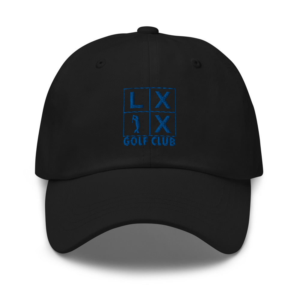 Four Box Logo Dad Hat - Blue Logo by LXIX GOLF CLUB — view 2
