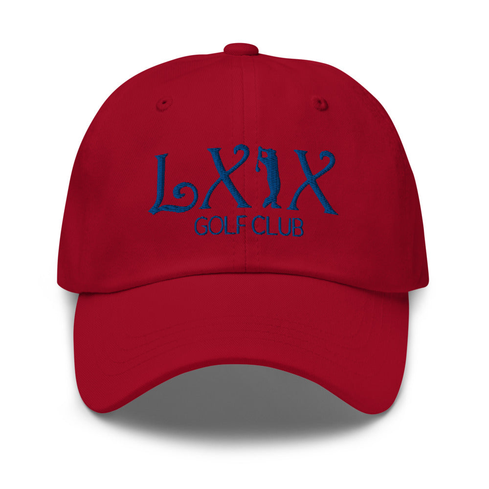 Curve Logo Dad Hat - Blue Logo by LXIX GOLF CLUB — view 8