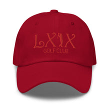 Curve Logo Dad Hat - Red Logo by LXIX GOLF CLUB — view 7