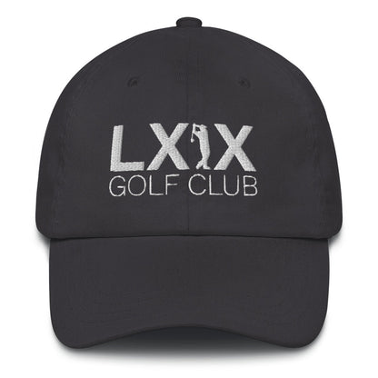 Swinger Logo Dad Hat - White Logo by LXIX GOLF CLUB — view 4