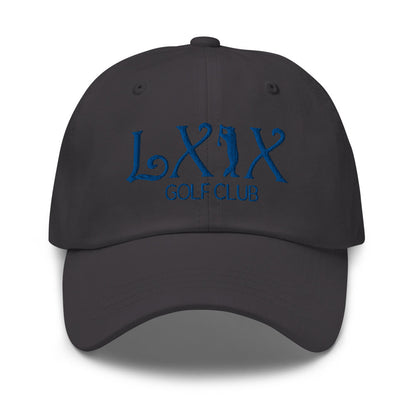 Curve Logo Dad Hat - Blue Logo by LXIX GOLF CLUB — view 14