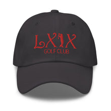 Curve Logo Dad Hat - Red Logo by LXIX GOLF CLUB — view 13
