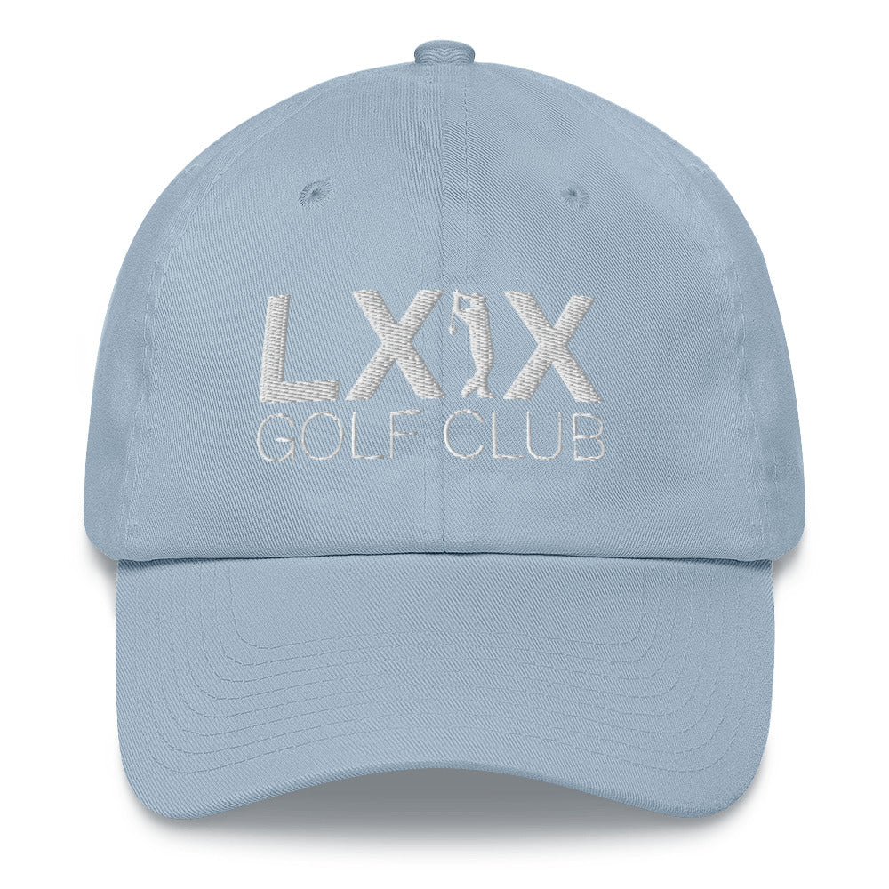 Swinger Logo Dad Hat - White Logo by LXIX GOLF CLUB — view 6