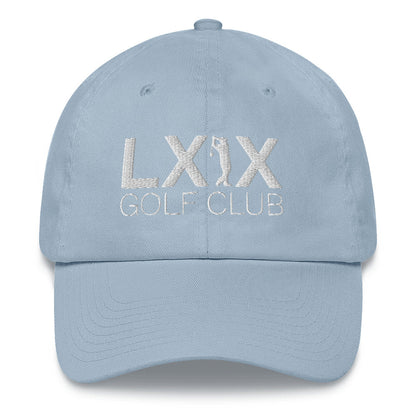 Swinger Logo Dad Hat - White Logo by LXIX GOLF CLUB — view 6