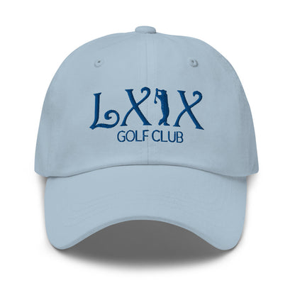 Curve Logo Dad Hat - Blue Logo by LXIX GOLF CLUB