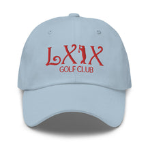 Curve Logo Dad Hat - Red Logo by LXIX GOLF CLUB — view 19