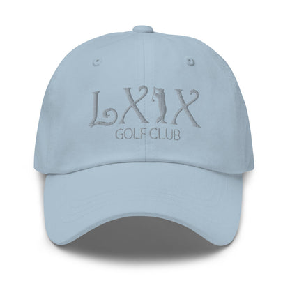Curve Logo Dad Hat - Gray Logo by LXIX GOLF CLUB — view 19