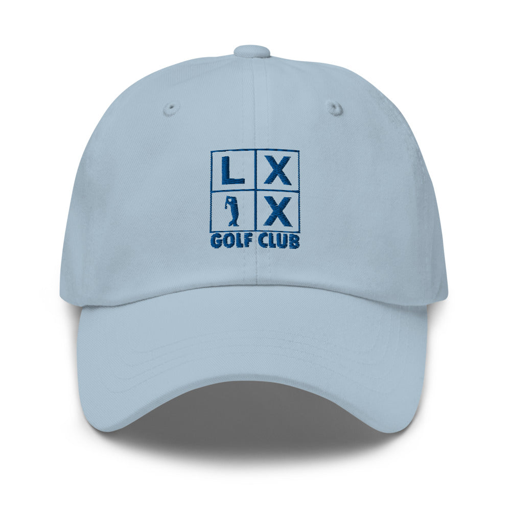 Four Box Logo Dad Hat - Blue Logo by LXIX GOLF CLUB — view 20