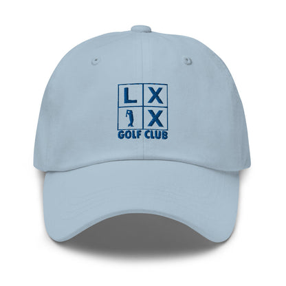 Four Box Logo Dad Hat - Blue Logo by LXIX GOLF CLUB — view 20