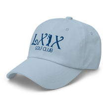 Curve Logo Dad Hat - Blue Logo by LXIX GOLF CLUB — view 21