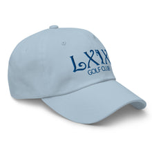 Curve Logo Dad Hat - Blue Logo by LXIX GOLF CLUB — view 20